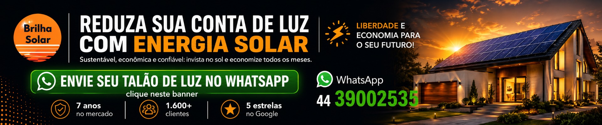 Anúncio Brilha Solar Brasil